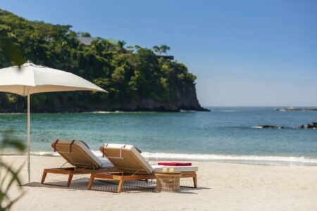 One Only Mandarina Resort Jetty BeachClub Sunbeds Ocean Detail  MASTER